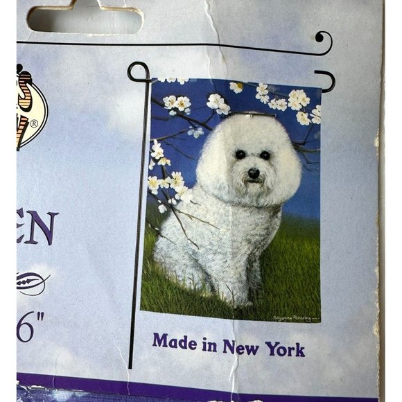 Bichon Frise Garden Flag Retired 12 x 16 inches New in Package Fiddlers Elbow - Picture 4 of 8